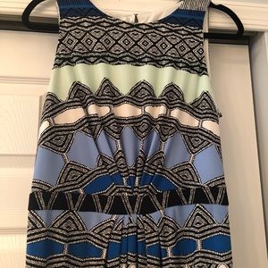 Geometric Print Maxi Dress